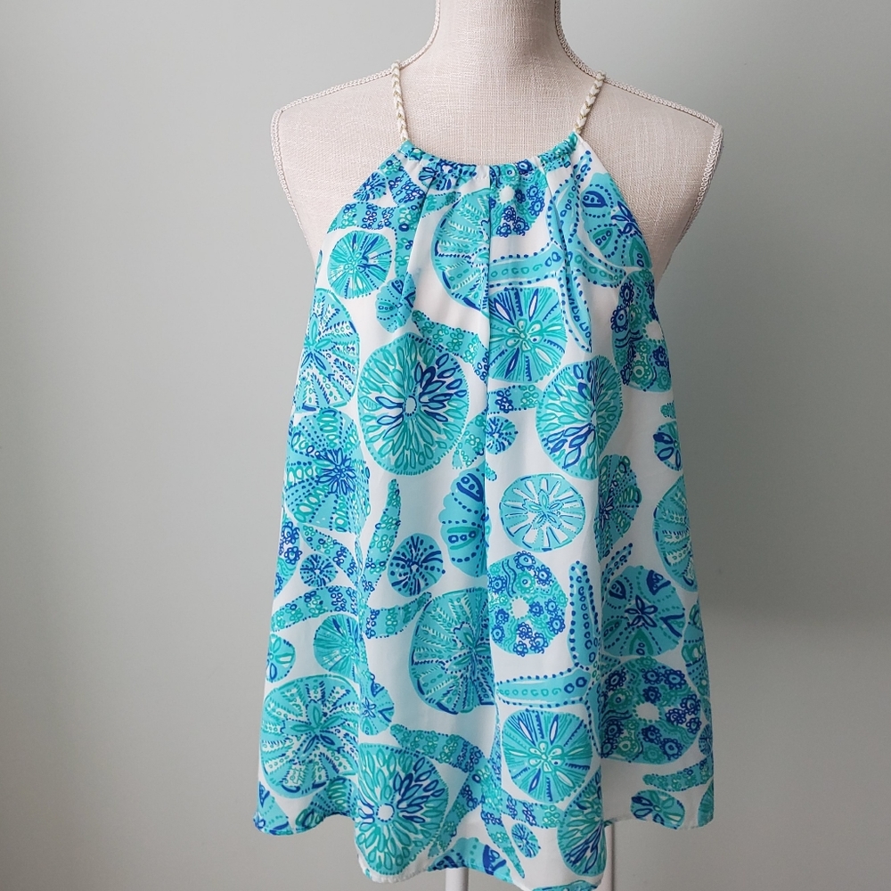 LILLY PULITZER WOMEN'S SLEEVELESS SHIRT SIZE LARGE FULLY LINED